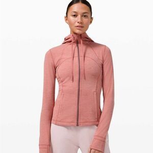 Lululemon Hooded Define Jacket Heathered Briar Rose Size 4